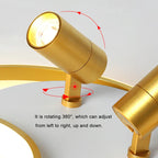 Nordic Gold Chandelier: Dimmable Remote Ceiling Light for Bedroom & Living Room