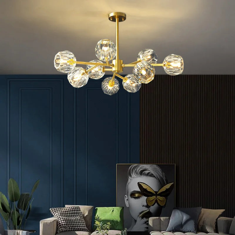 Crystal LED Chandelier Ceiling Light for Elegant Home Décor