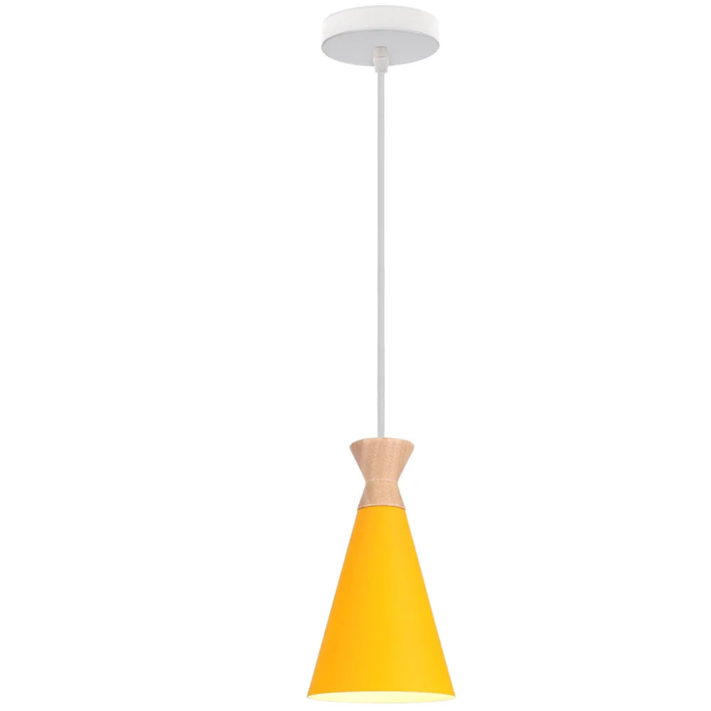 Vintage Modern Wood Pendant Lamp | Nordic Industrial LED Hanging Light