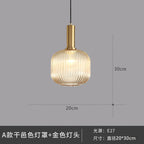 Glass Pendant Lights: Nordic Style Bedroom Kitchen Hanging Lamp