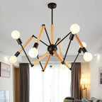 Spider Pendant Lights - 6/8/12 Arms, Black/White Suspension for Dining & Living Room