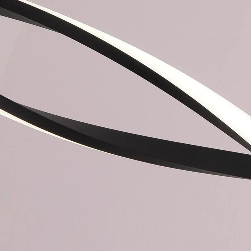 Modern Aluminum Pendant Chandelier in Black/Gold/White for Office Dining Room Decor