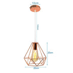 Rose Gold Industrial Iron Pendant Lights for Home Living Room Kitchen.