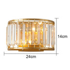 Crystal Semicircular Wall Lamp: Modern Minimalist LED Lighting for Home Decor