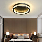 Black Gold Crystal Chandelier LED Ceiling Light for Living Room Bedroom