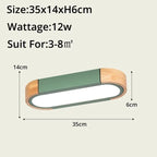 Wood LED Ceiling Lamp: Modern Decorative Lighting for Home Interiors