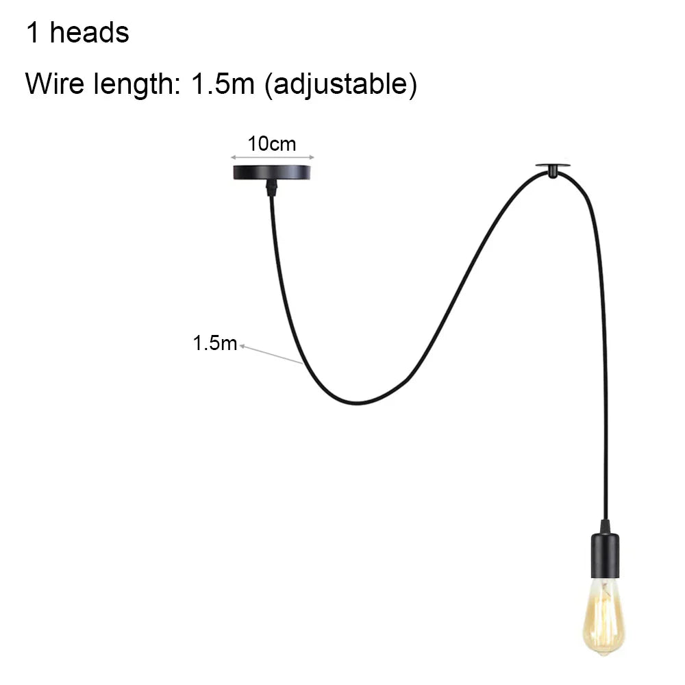 Vintage Industrial Spider Chandelier Ceiling Pendant Light - DIY Art Suspension Decor