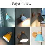 Nordic Macaroon Wall Sconce by - Stylish Bedside Lamp with 6 Color Options