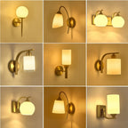 Brass Glass Wall Sconce Lighting, Classic Nordic Loft Interior Fixture