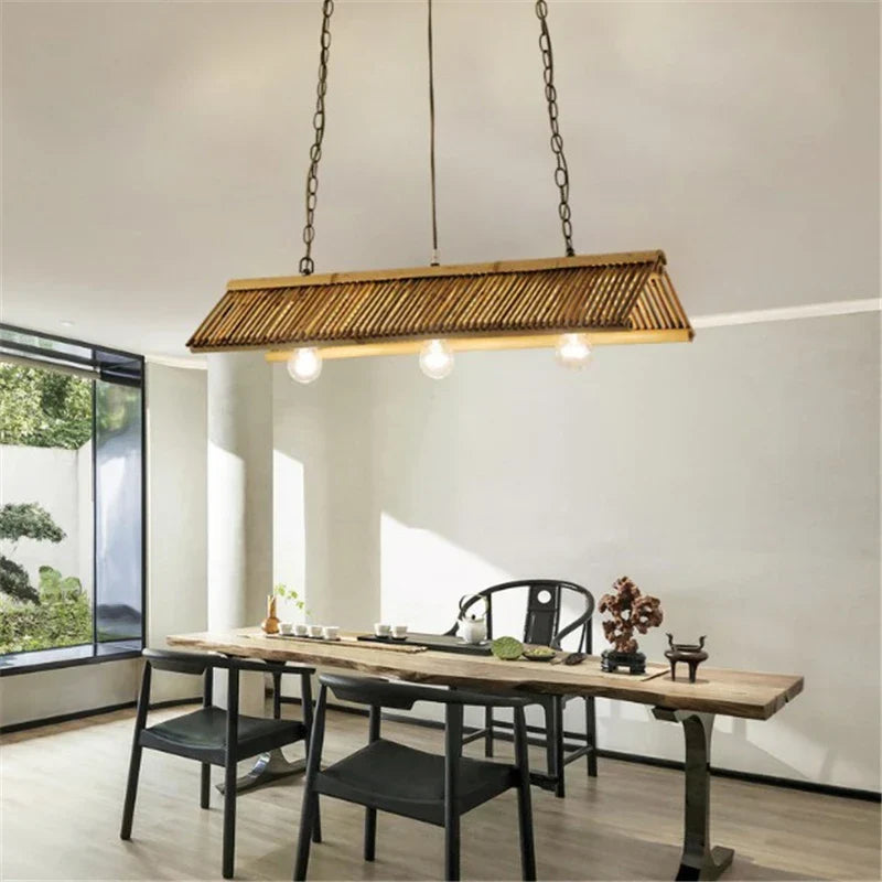 Bamboo Pendant Chandelier: Chinese Classic for Kitchen, Cafe, Bar, Inn, Restaurant Lighting