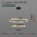 Luxury Nordic LED Chandelier for Dining Room, Bedroom, and Living Room