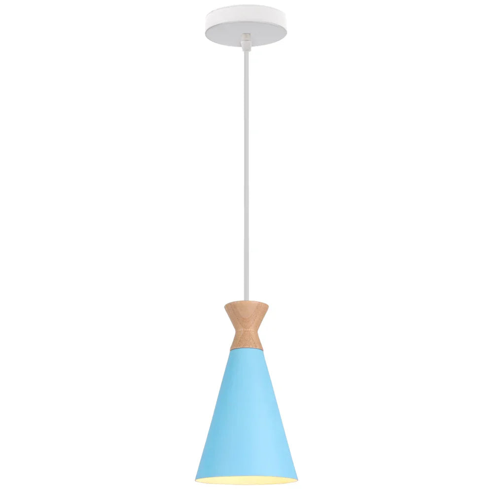 Vintage Modern Wood Pendant Lamp | Nordic Industrial LED Hanging Light