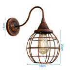 Iron Cage Guard Wall Sconce Vintage LED Light for Indoor Lighting