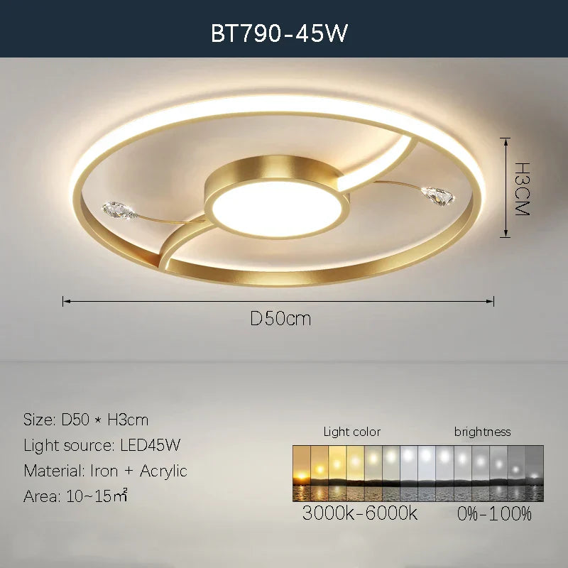 LED Chandelier: Modern Whole House Indoor Lighting for Bedroom, Living Hall, and Dining Room