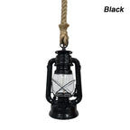 Vintage Rope Pendant Light Industrial Loft Bar Lamp