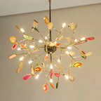 Agate Branch Chandelier - Nordic Glass LED Globe for Bedroom, Kitchen, Dining Room