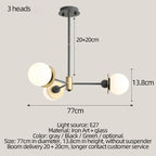 Modern Glass Ball LED Chandelier for Living Room, Dining Room, Study & Ceiling Lighting