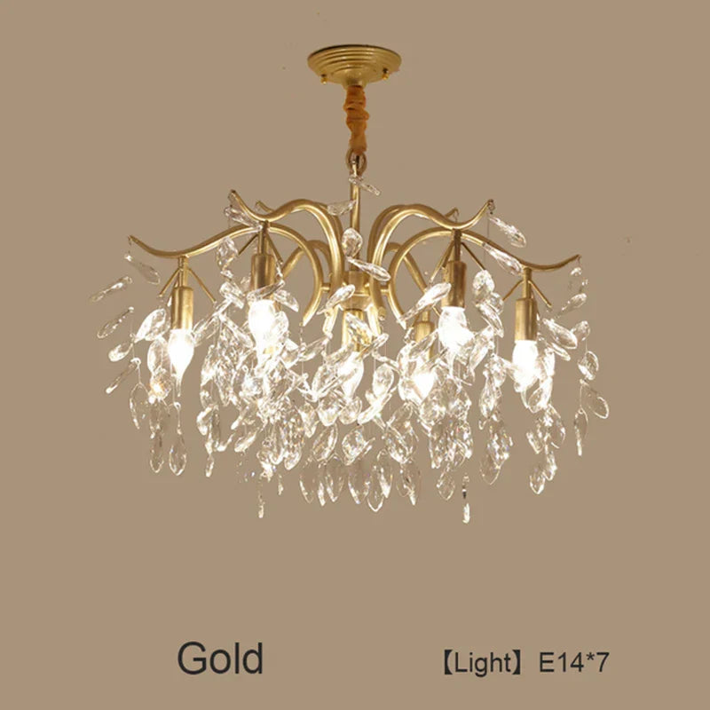 Crystal LED Chandelier: Luxury Indoor Lighting for Home, Kitchen, Living Room