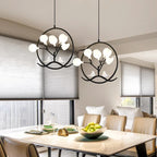 Branch Iron Black Gold Chandelier for Living Room Bedroom Kitchen Hallway