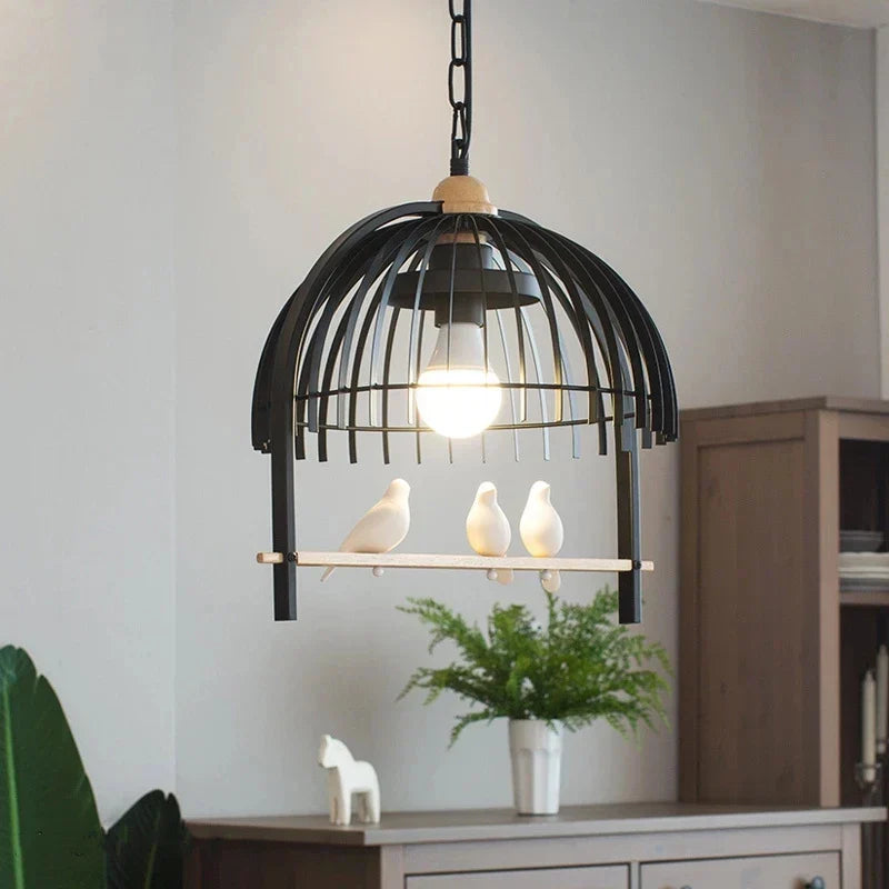 Nordic Bird Cage Chandelier for Indoor Dining Room Kitchen Decor