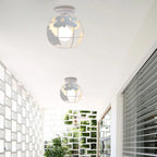 Afralia World Map Metal Wire Globe Ceiling Light Shade - Modern Loft Cage Shade