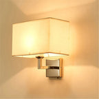 LED Minimalist Wall Lamps with Rectangle Texture Shade for Living Room & Bedroom