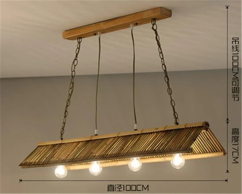 Bamboo Pendant Chandelier: Chinese Classic for Kitchen, Cafe, Bar, Inn, Restaurant Lighting