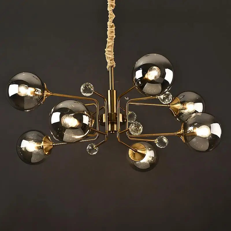 Modern Glass Ball LED Chandelier | Luxury Indoor Hanging Lamps for Living Room