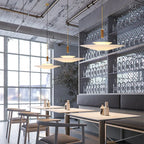 Nordic minimalist pendant light by Afralia™: White designer replica for bedroom and dining table
