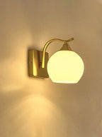 Brass Glass Wall Sconce Lighting, Classic Nordic Loft Interior Fixture