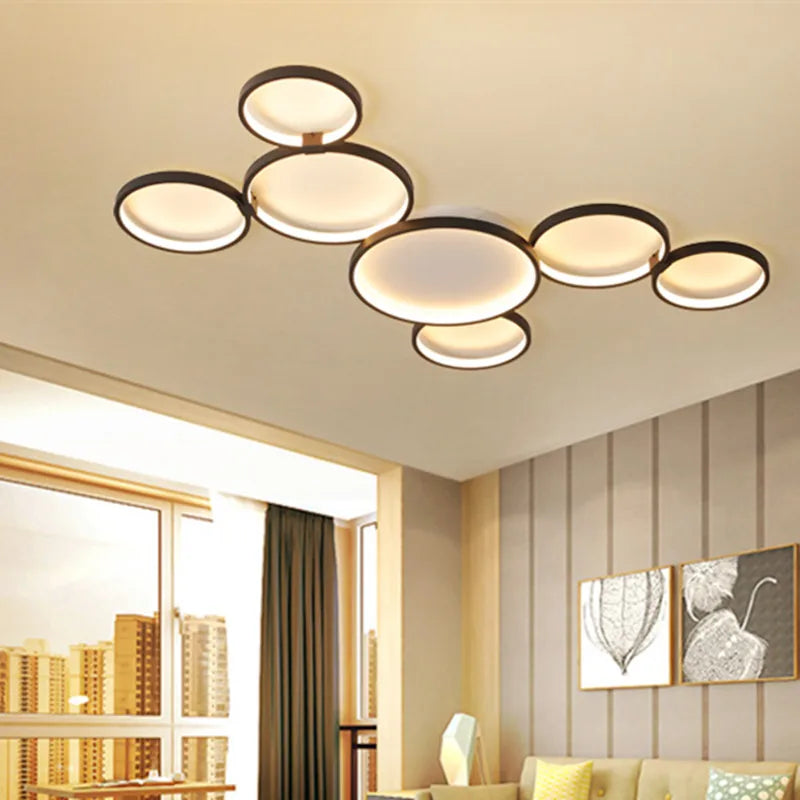 Nordic Remote Control LED Ceiling Lamp for Living Room, Study Room - Modern & Creative