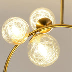 Gold Glass Ball Chandelier for Living Room Kitchen Bedroom - 220V 110V