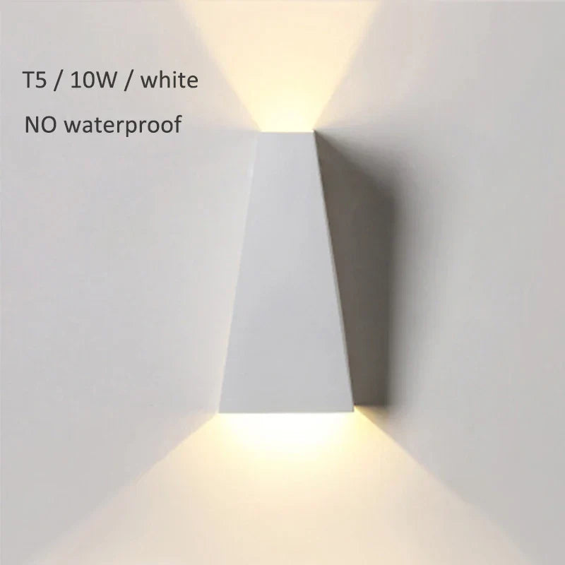 Dual Head 10W LED Wall Lamp for Bedroom Foyer, Waterproof Modern Outdoor Fixture