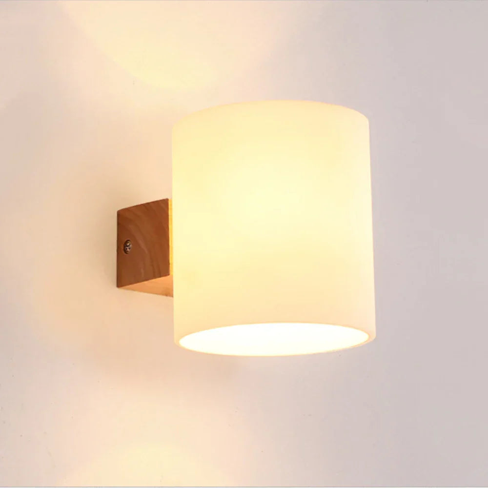 LED Wooden Wall Sconce | Modern Japanese Nordic Style Lamp for Home Bedroom