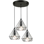 Industrial LED Pendant Light Vintage Loft Cage Hanging Lamp for Home Decor