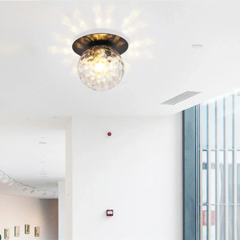 Glass Ball Ceiling Light Fixture for Bedroom Hallway Stairs - Home Lighting