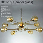 Modern Glass Ball LED Chandelier | Luxury Indoor Hanging Lamps for Living Room