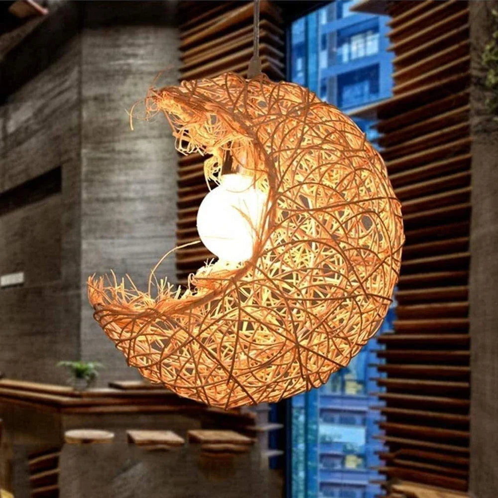Moon LED Pendant Lights for Kids Bedroom Decor and Lighting