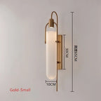 Modern Gold/Black Glass Wall Sconce LED Bedroom Wall Lamp Surface Mount