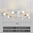 LED Metal Chandeliers for Living Room - Stylish Ceiling Light for Home Decor