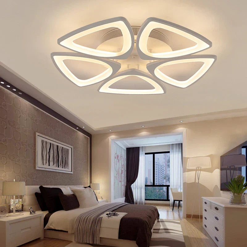 Geometric Petal Acrylic Ceiling Lamp: Romantic Decor for Living Room, Bedroom, Corridor