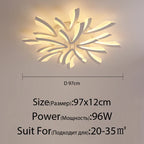 Modern LED Ceiling Chandelier for Home Living Room Bedroom Dining, Remote Control Lighting Fixtures