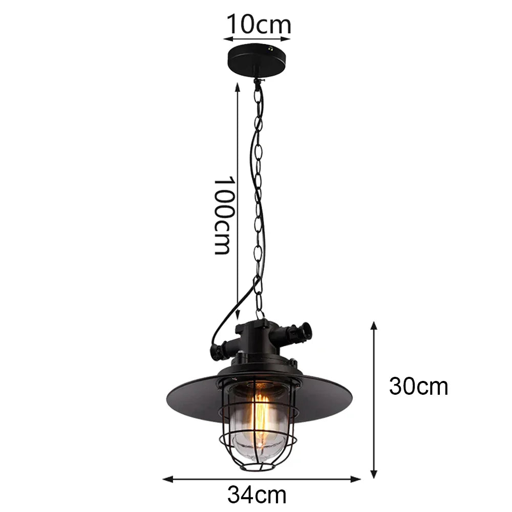 Loft Pendant Light Iron Chanderlier LED E27 Bar Living Room Decor