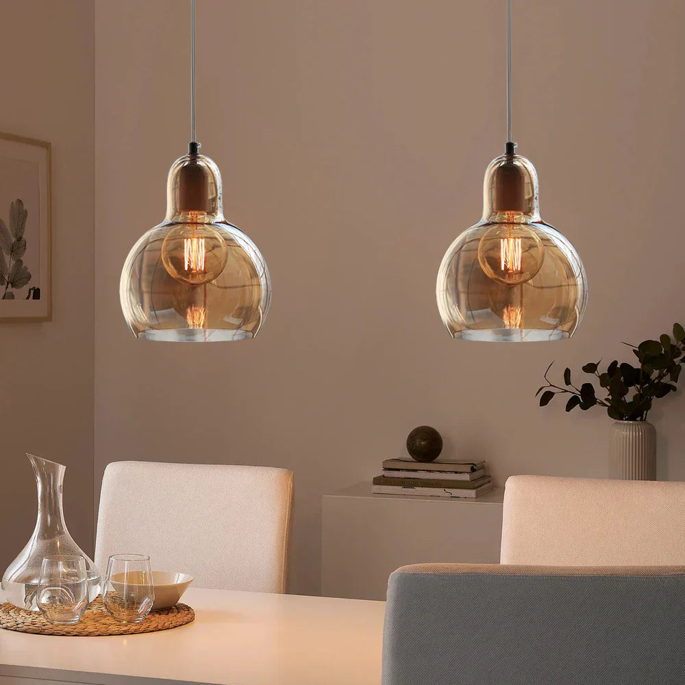 Glass Pendant Light: Modern Nordic E27 LED Hanging Lamp for Indoor Decoration
