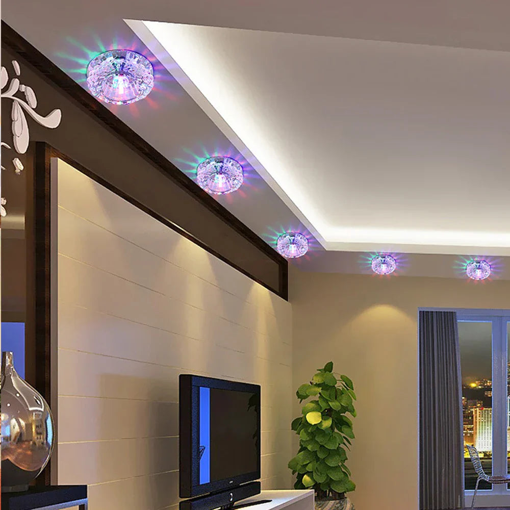 Modern Crystal Ceiling Lights for Elegant Living Room and Corridor Lighting