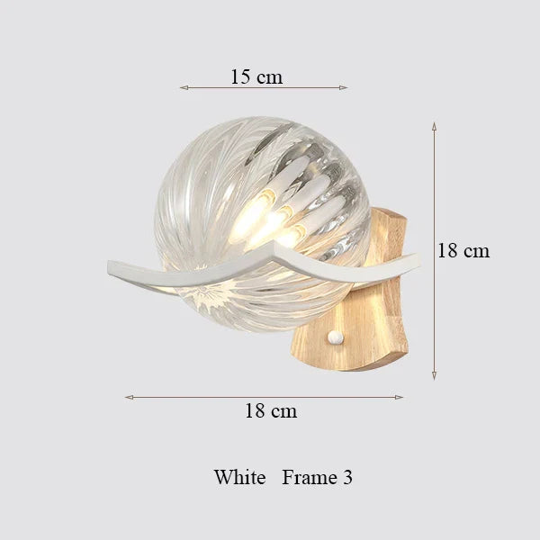 Japanese Moon Wood Wall Lamp - Minimalist Design - LED Sconce Lights