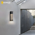 Crystal Outdoor LED Wall Light with PIR Motion Sensor, IP65 Waterproof Sconce Luminare