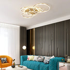 Modern LED Chandelier Lightings Gold Black Dimmable Indoor Lamps