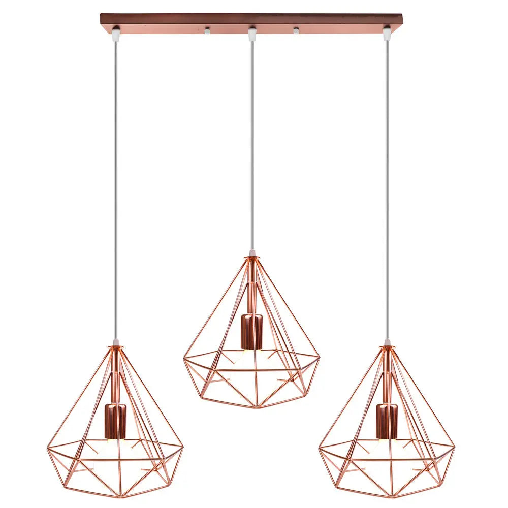 Industrial LED Pendant Light Vintage Loft Cage Hanging Lamp for Home Decor