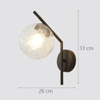 Nordic Glass Wall Lamp Modern LED Bedroom Living Room Light Fixtures